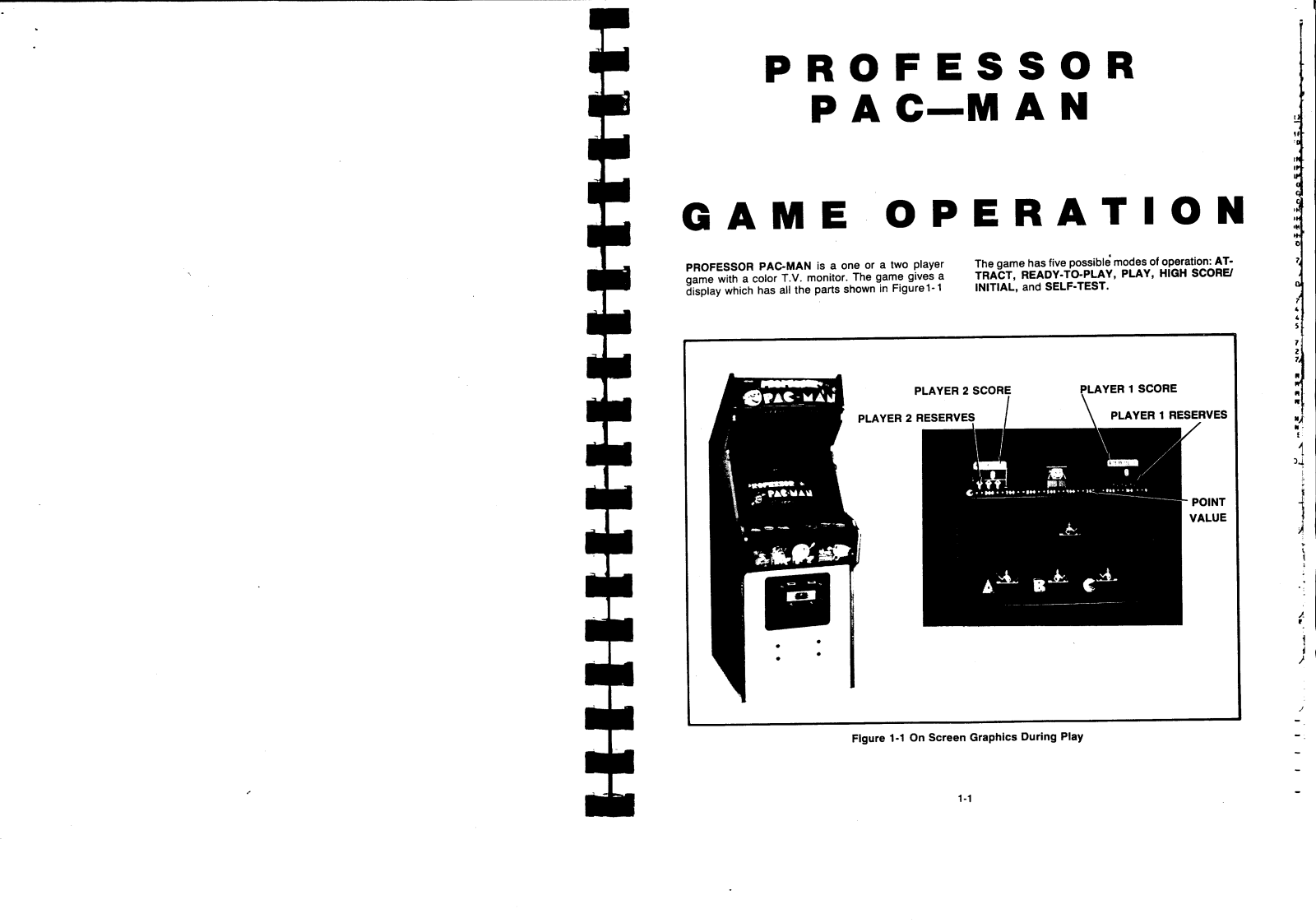 Bally Prof Pacman User Guide