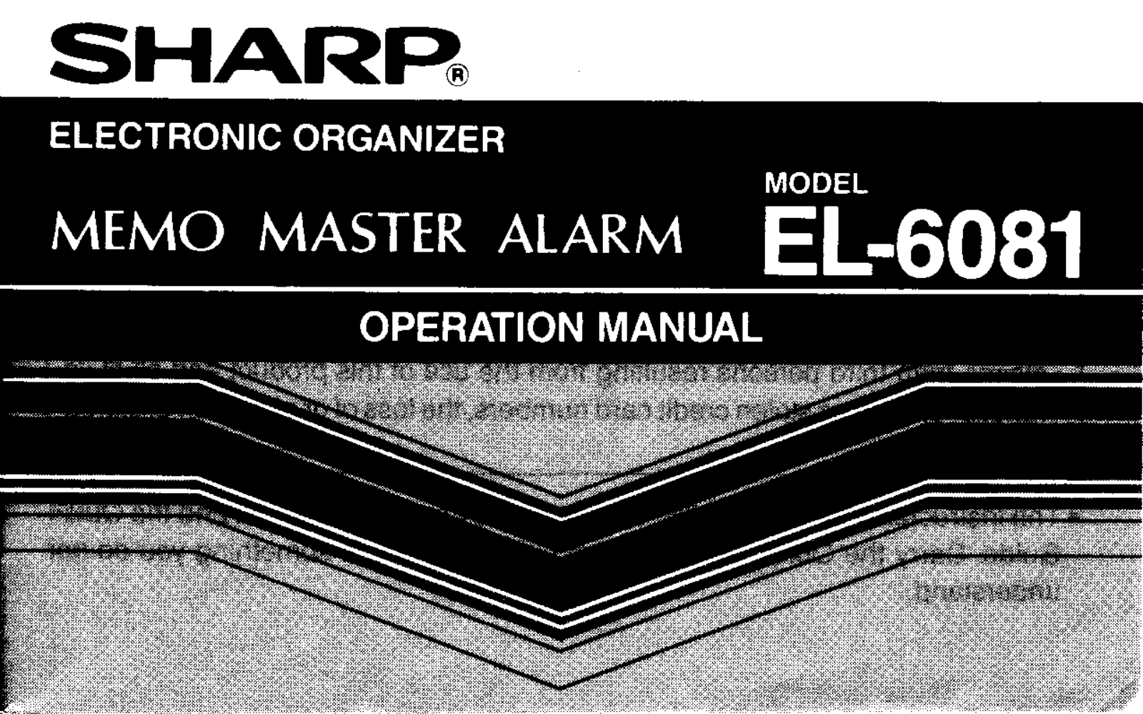 Sharp EL-6081 User Manual