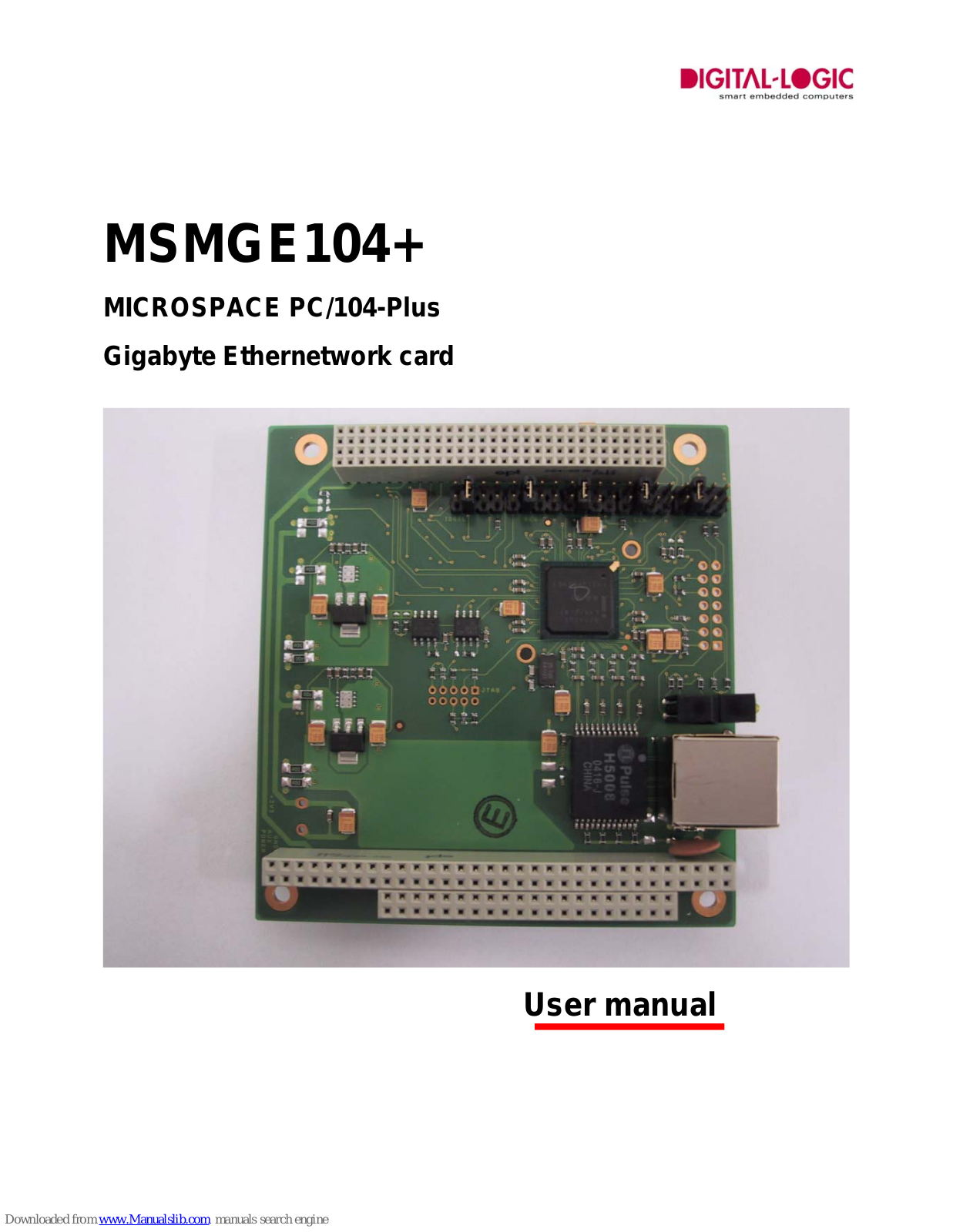 DIGITAL-LOGIC MSMGE104+ User Manual