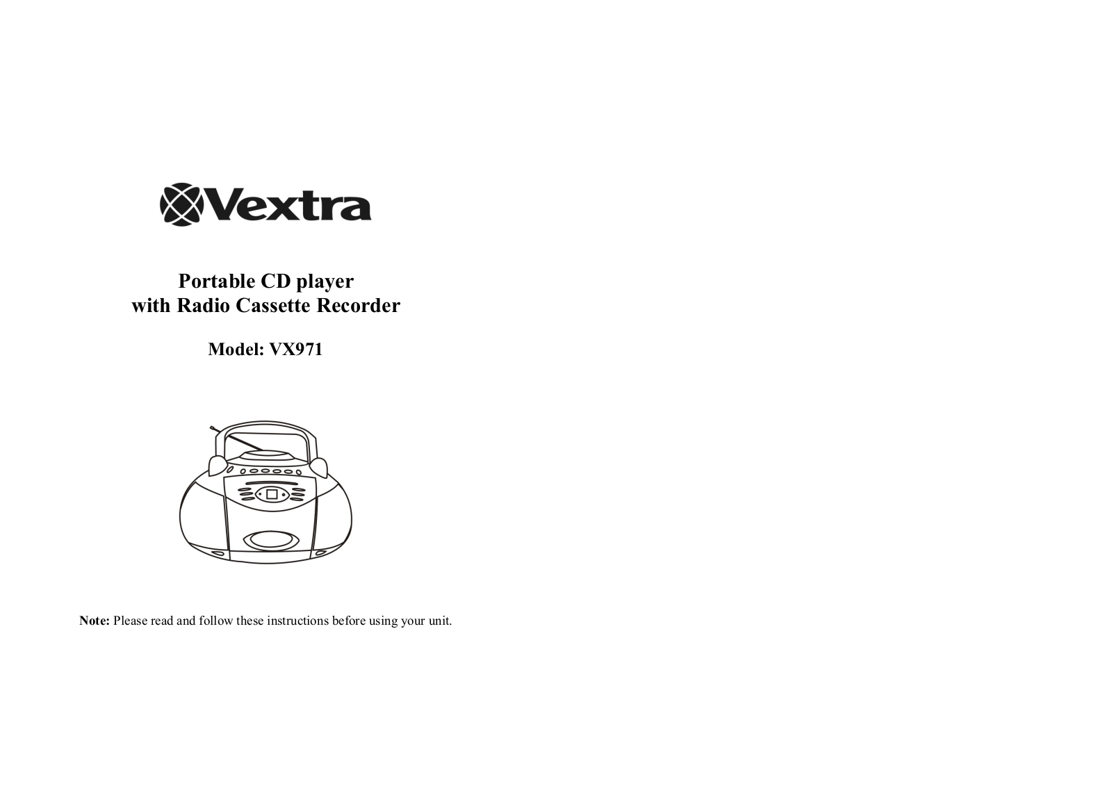 Memorex VX971 User's Guide