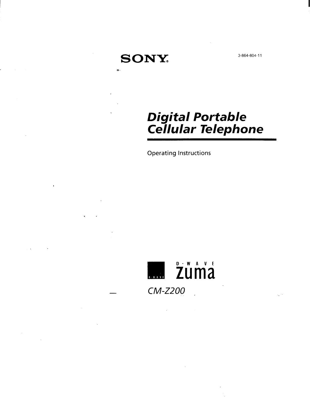 Sony CMZ200 User Manual