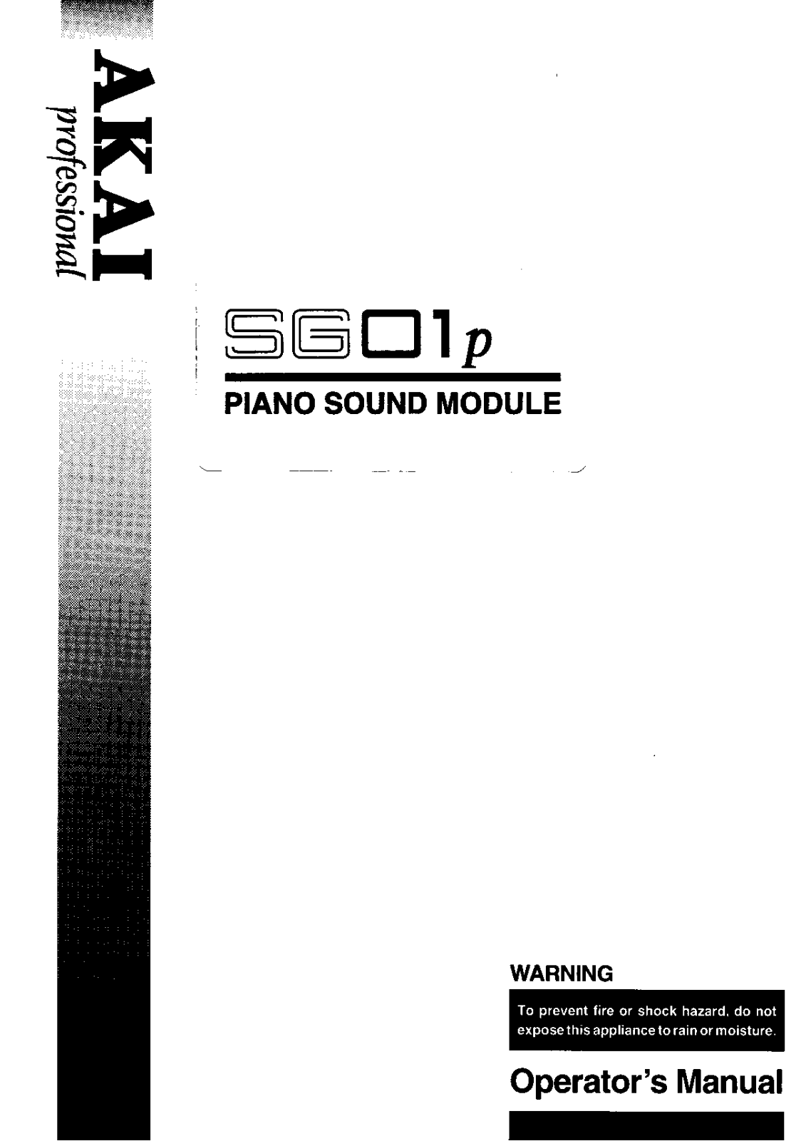 Akai SG01p User Manual