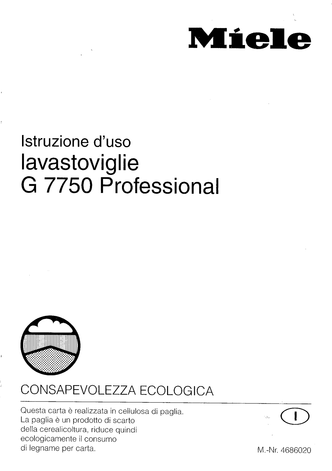 Miele G 7750 Professional User manual