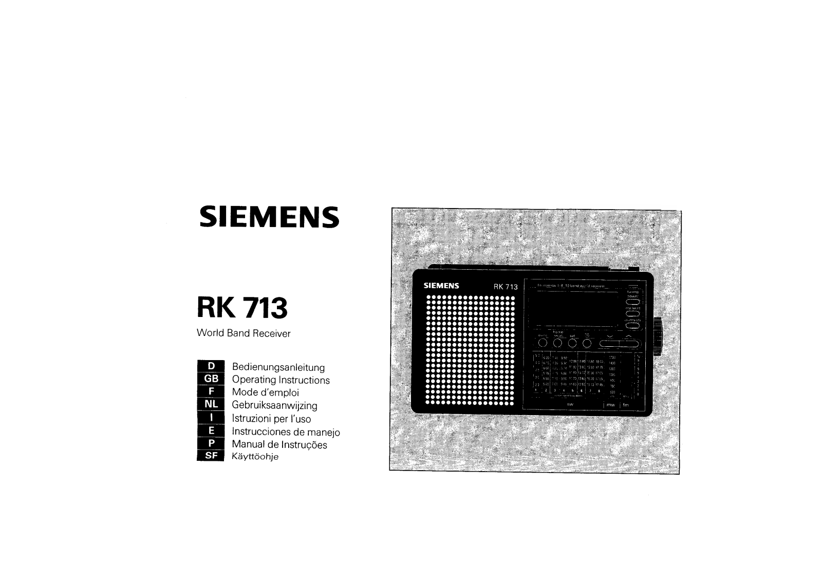 siemens rk713 user manual