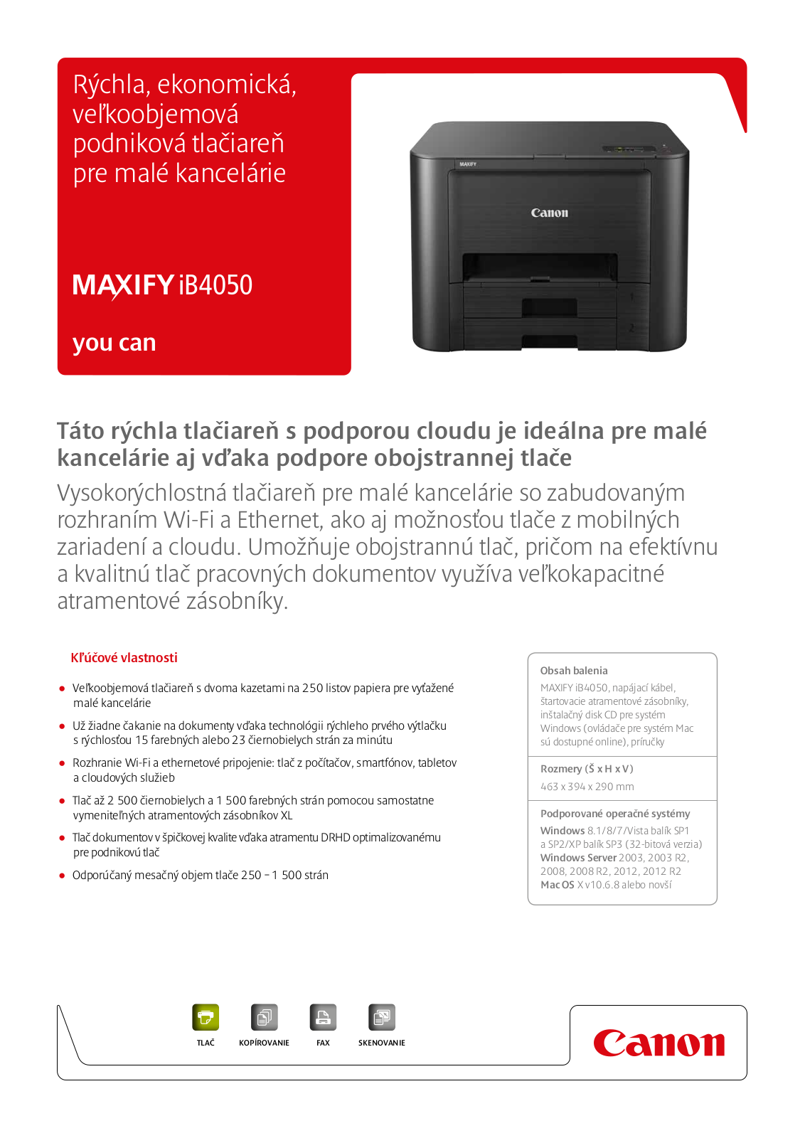 Canon MAXIFY IB4050 BROCHURE