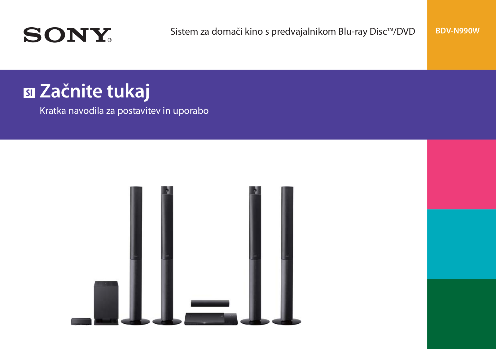 Sony BDV-N990W Getting Started Guide