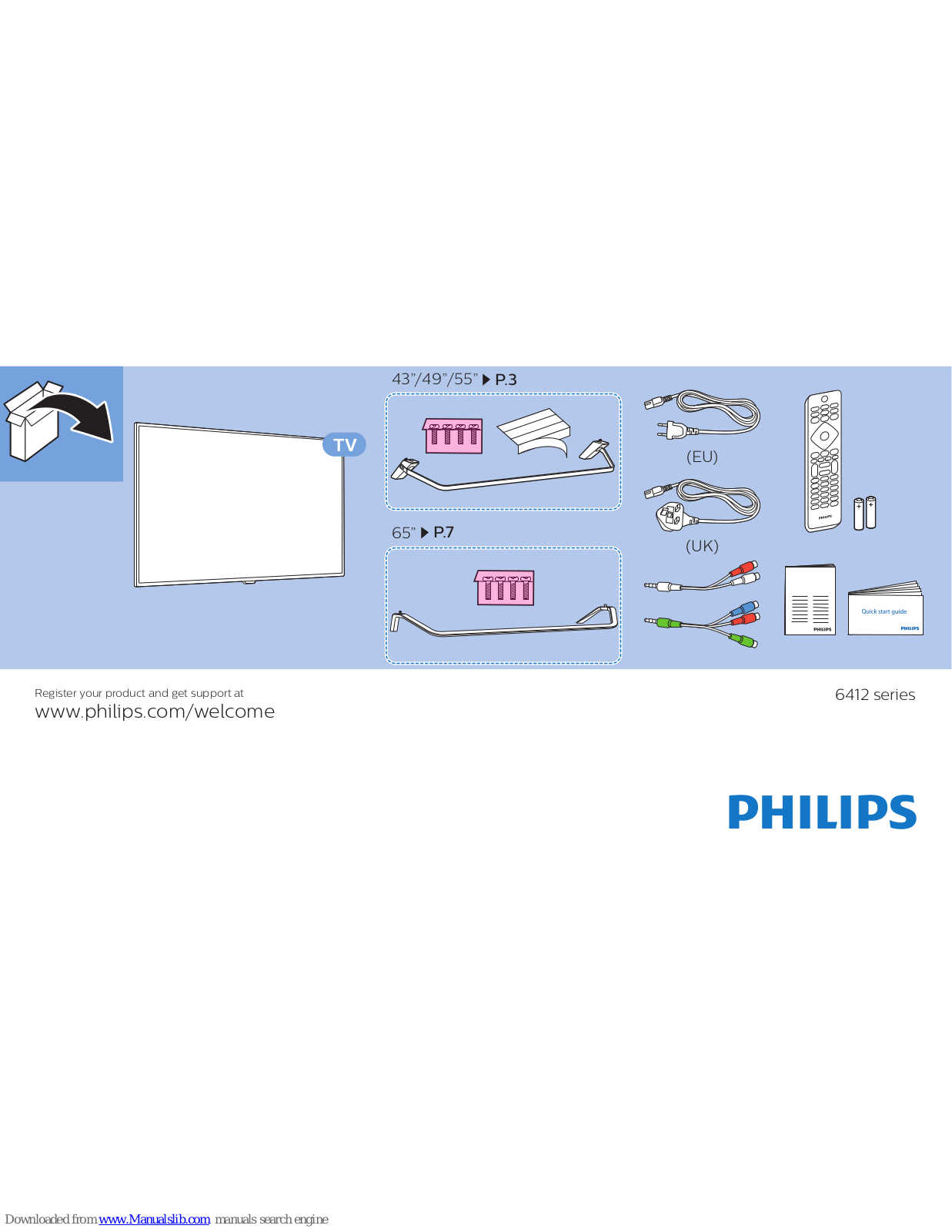 Philips 6412 series, 6482 series, 7002 series Instructions Manual