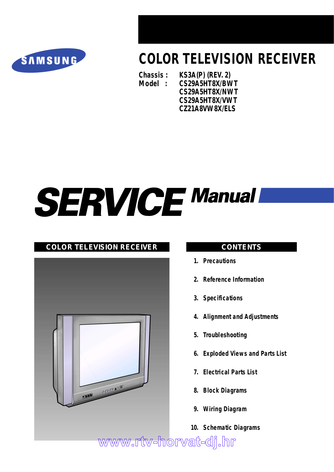 Samsung CS29A5HT8X Schematic