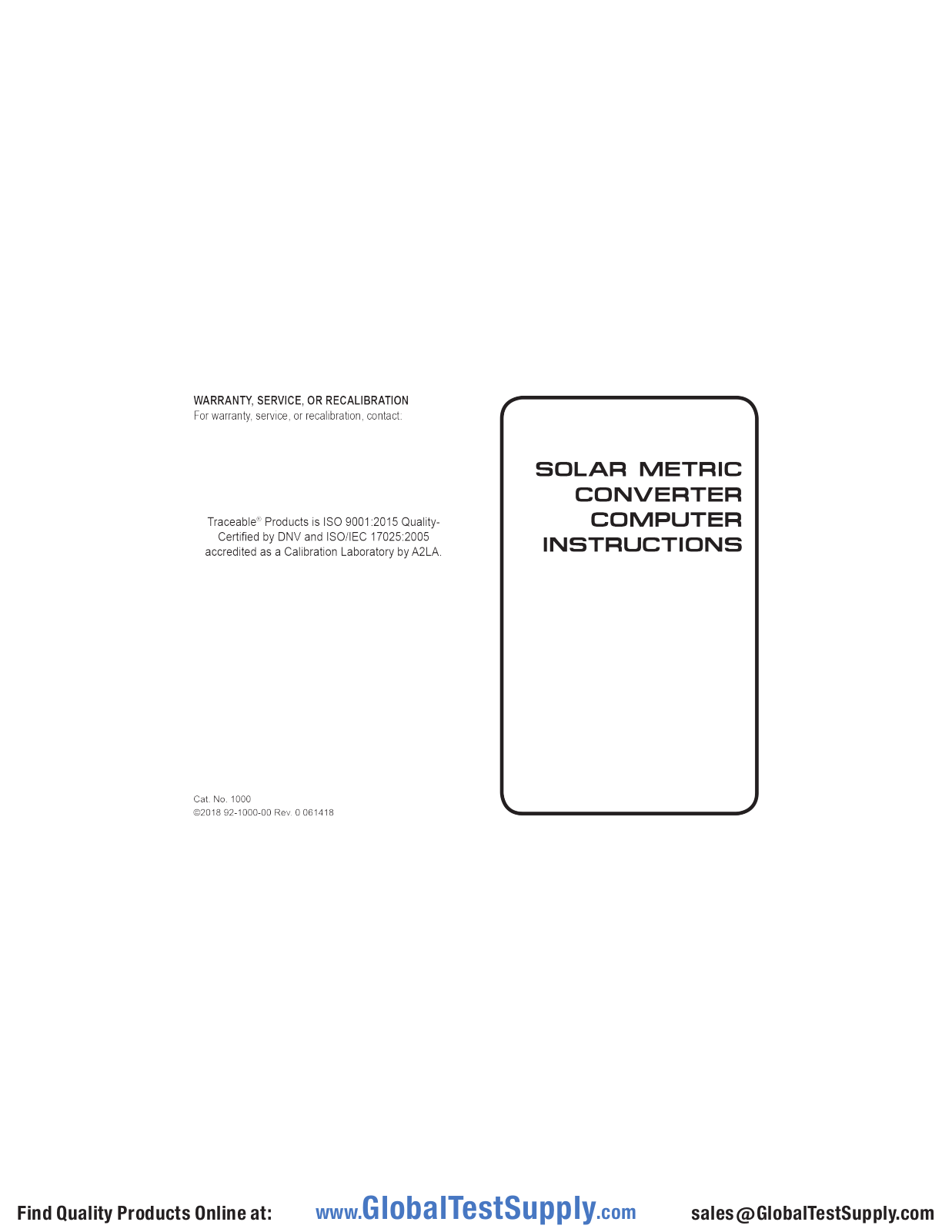 Traceable 1000 User manual - ManualMachine.com