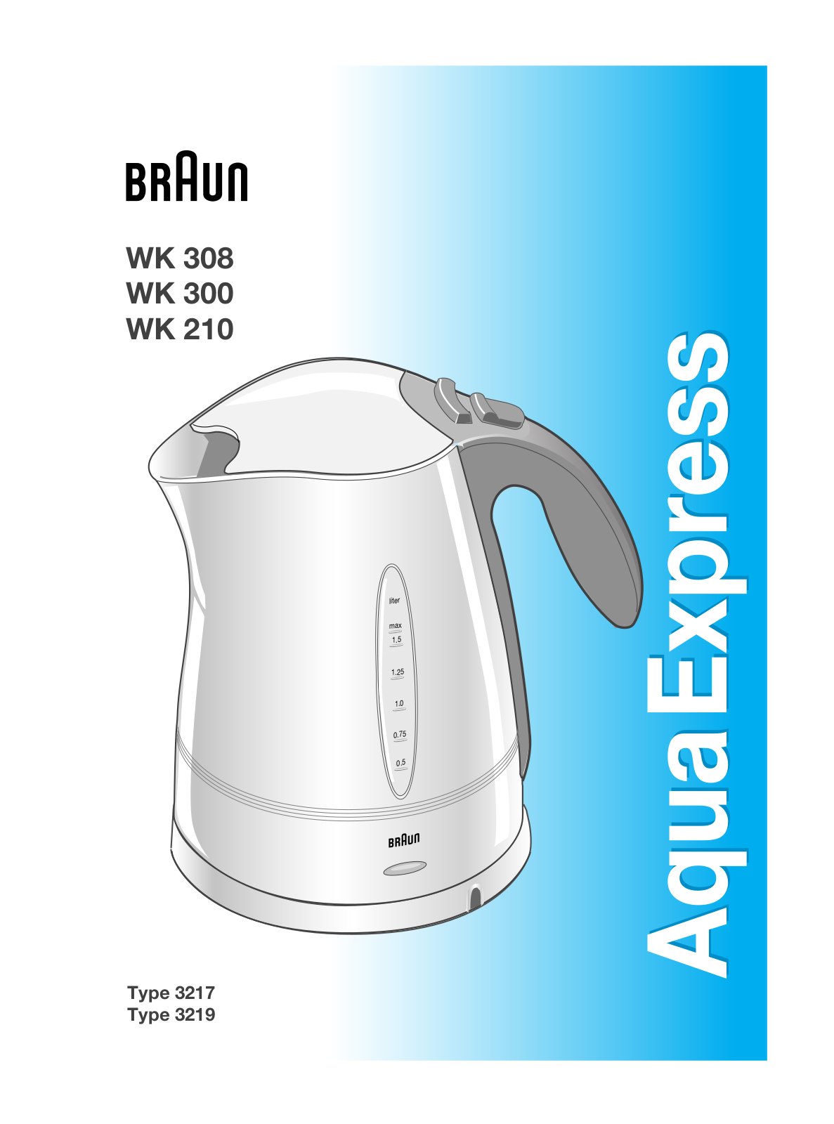 Braun WK 210 Bl User manual