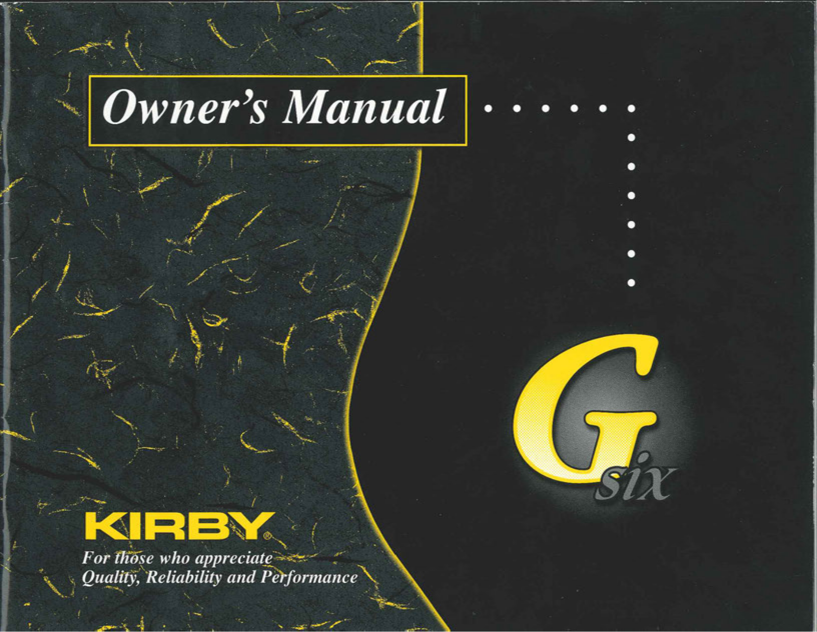 Kirby Gsix G6D User Manual