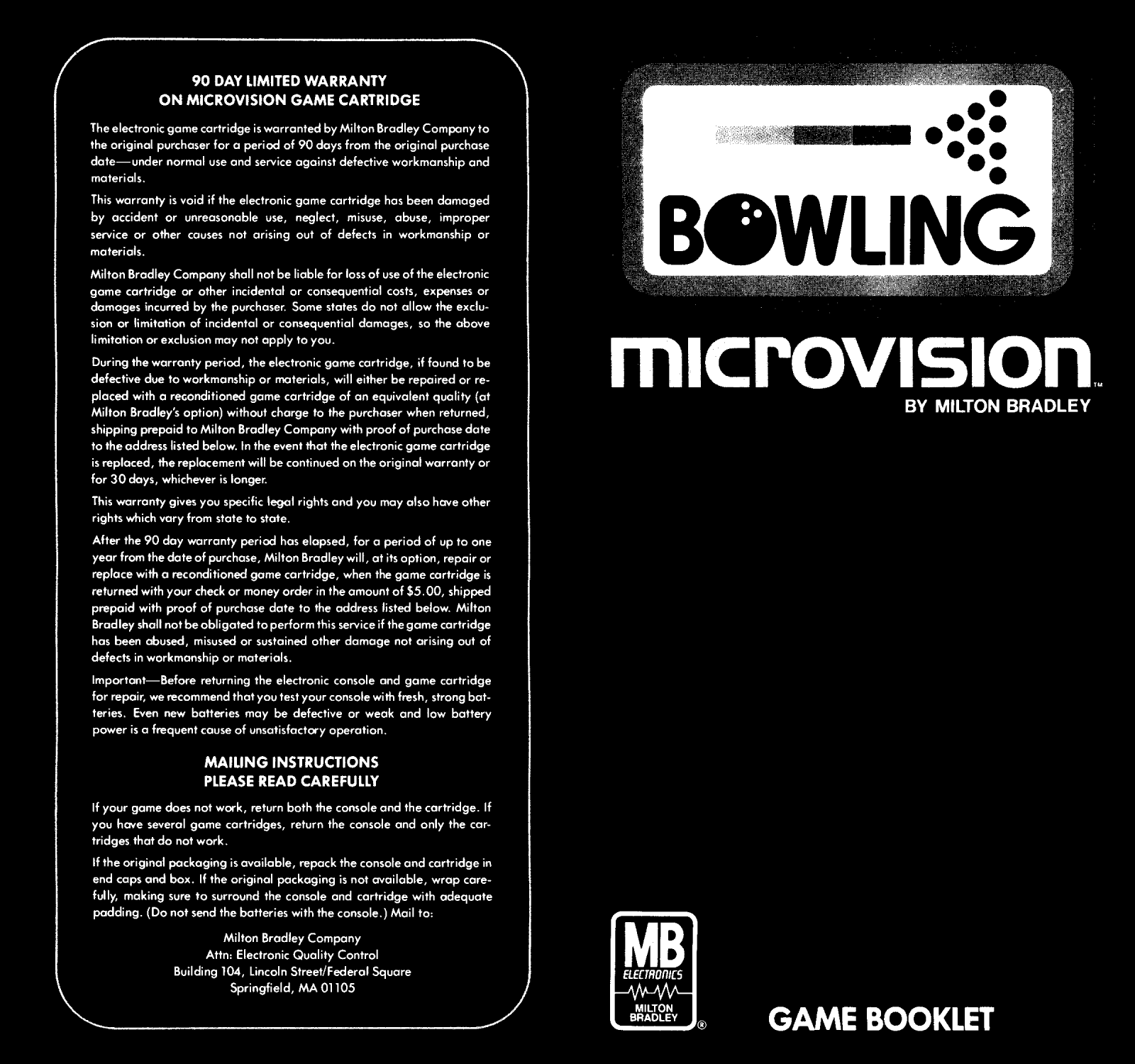 MB Bowling User Guide