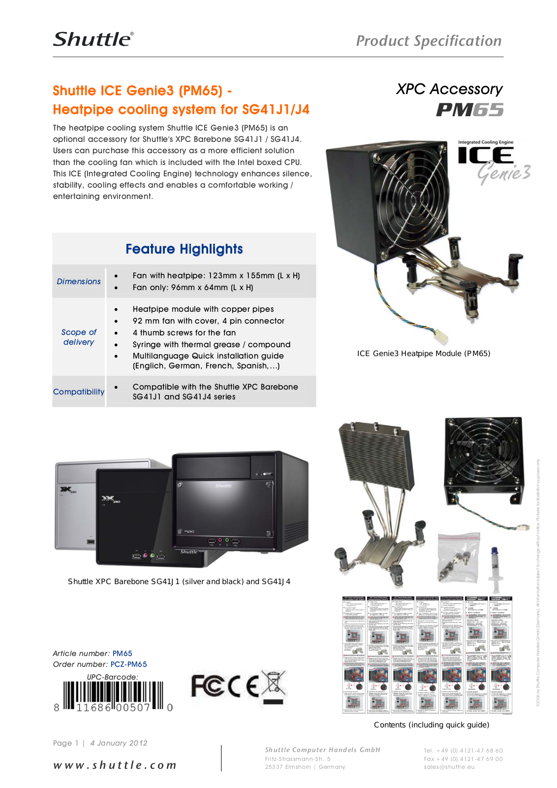 Shuttle PM65 User Manual