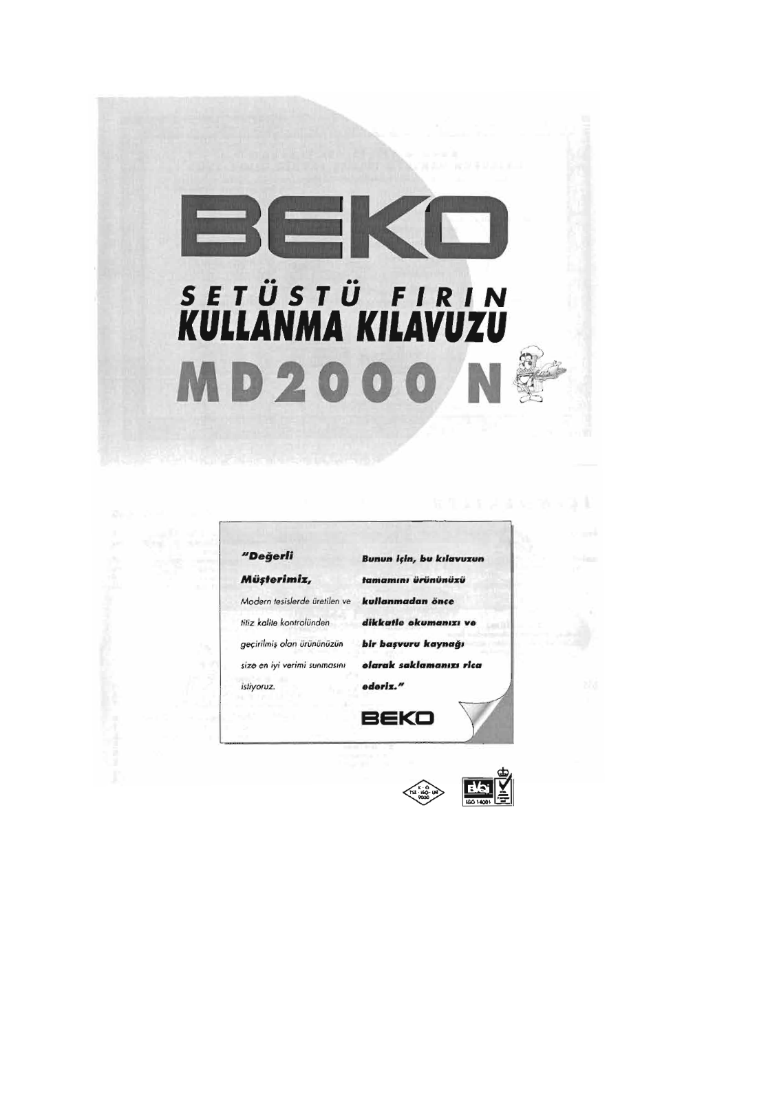 Beko MD2000 N User Manual