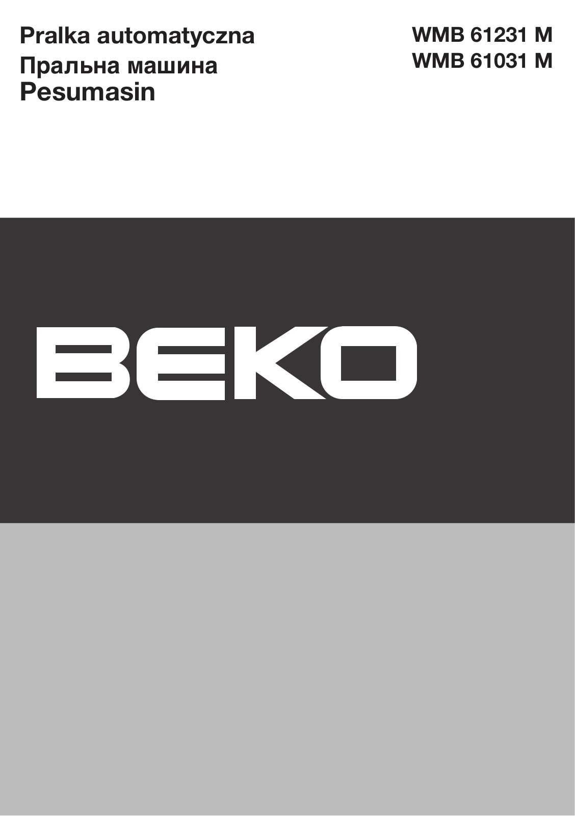 Beko WMB 61231 M, WMB 61031 M User manual