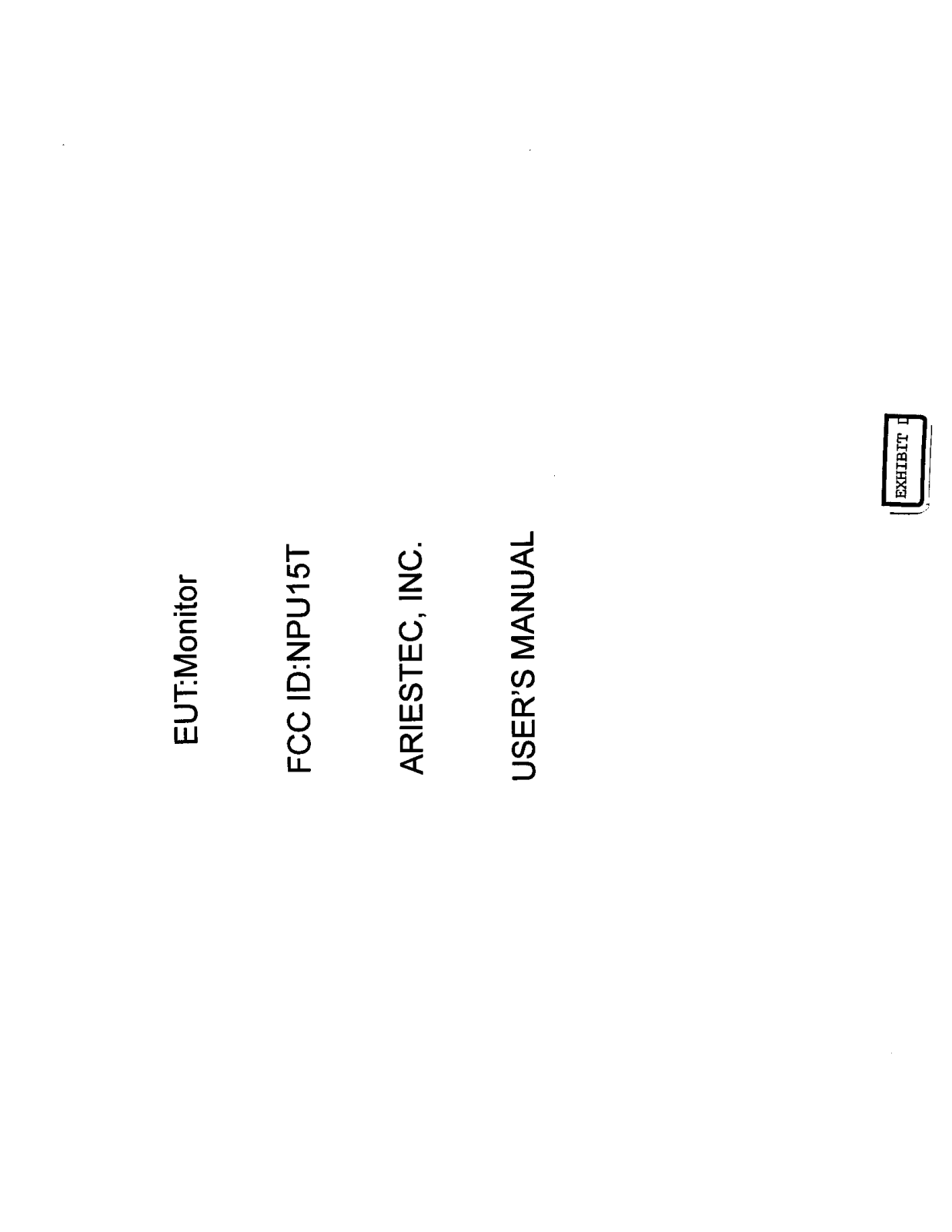 Ariestec 15T User Manual