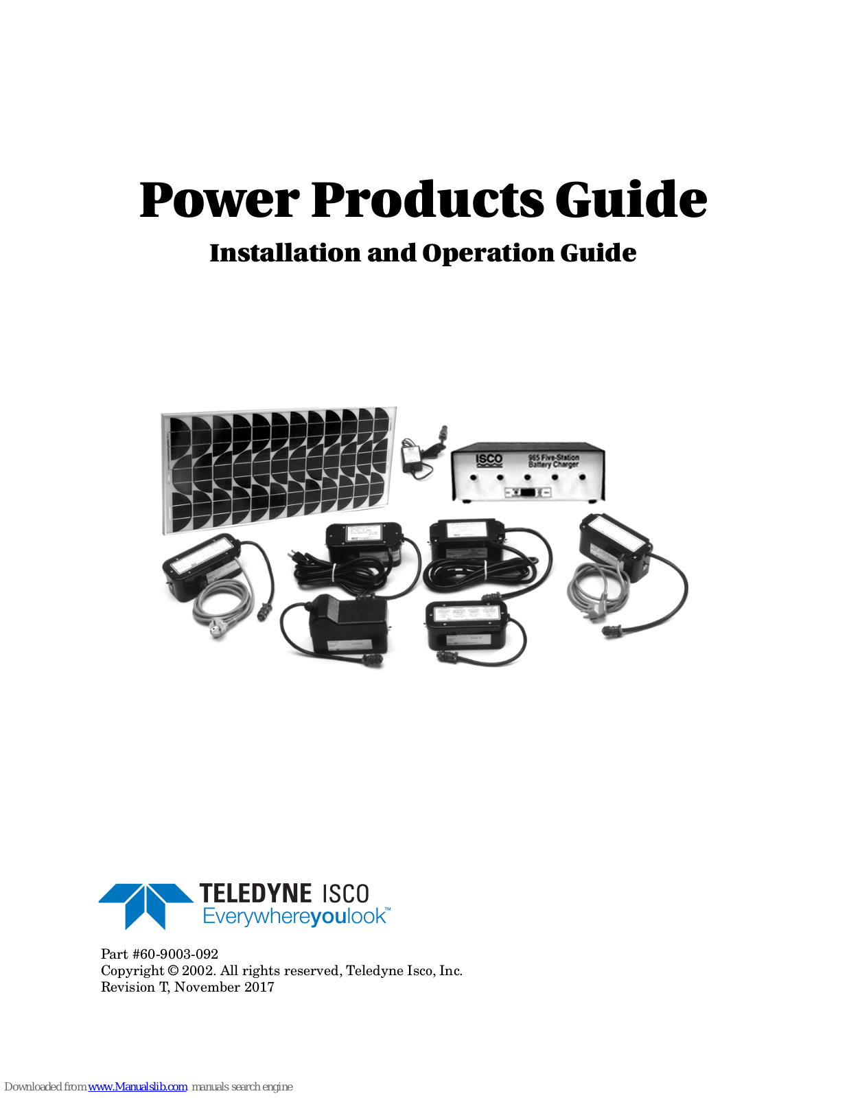 Teledyne 913, 914, 923, 946, 948 Installation And Operation Manual