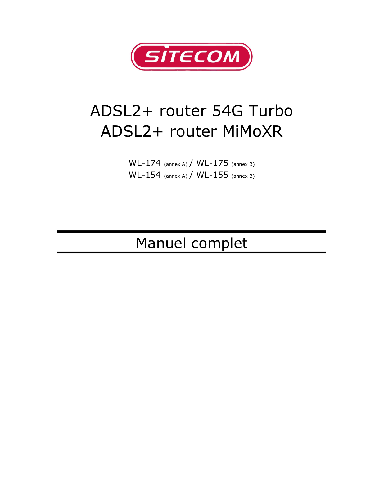 SITECOM WL-155, WL-174, WL-175 User Manual