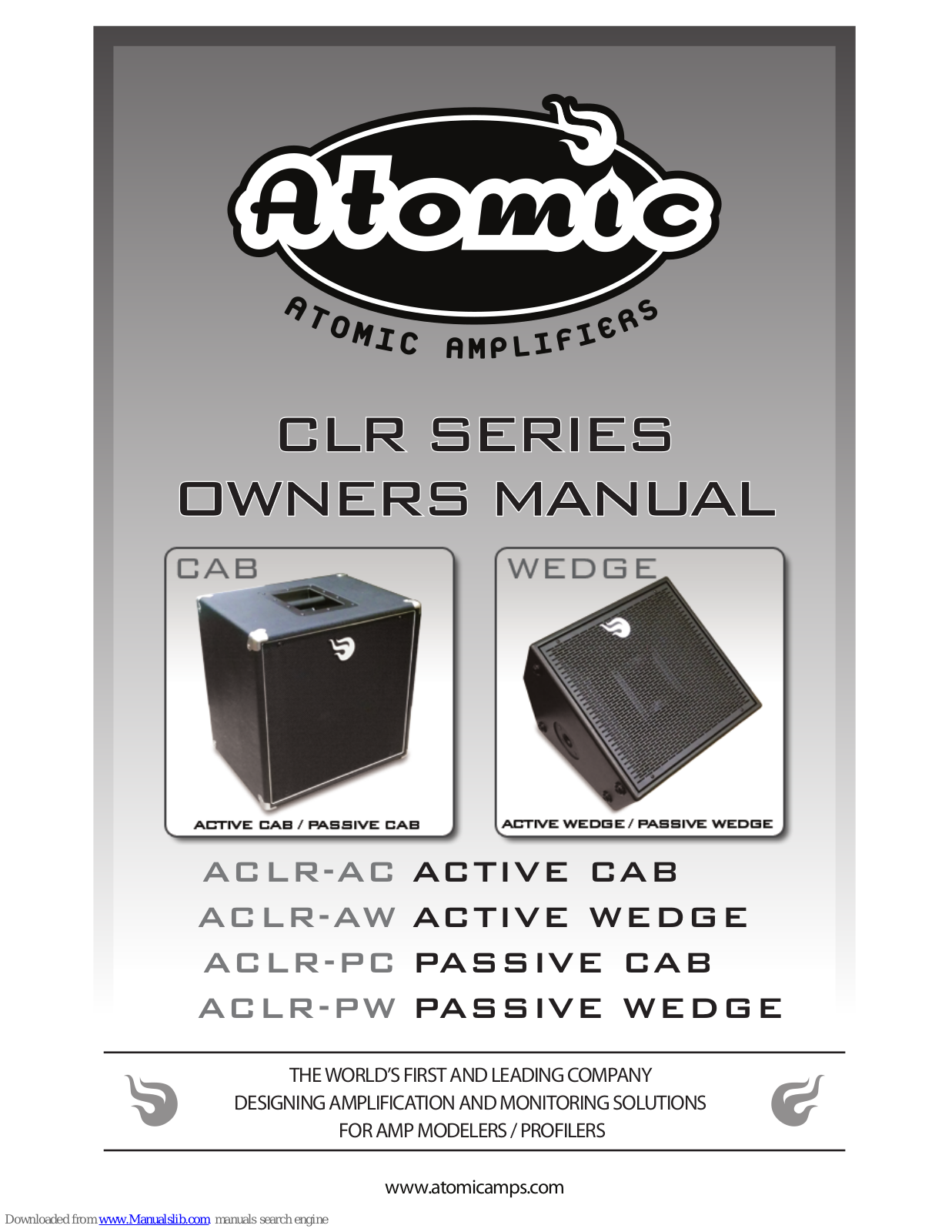 Atomic ACLR-AC, ACLR-AW, ACLR-PC, ACLR-PW, REACTOR ACLR-AC Owner's Manual