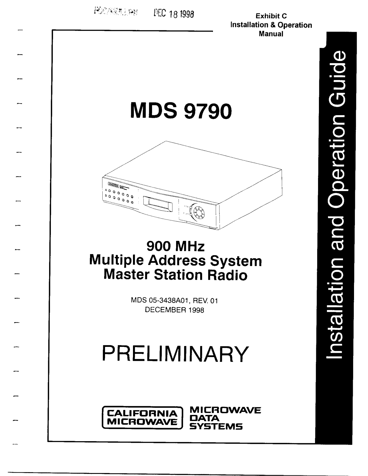 GE MDS DS9790 Users Manual