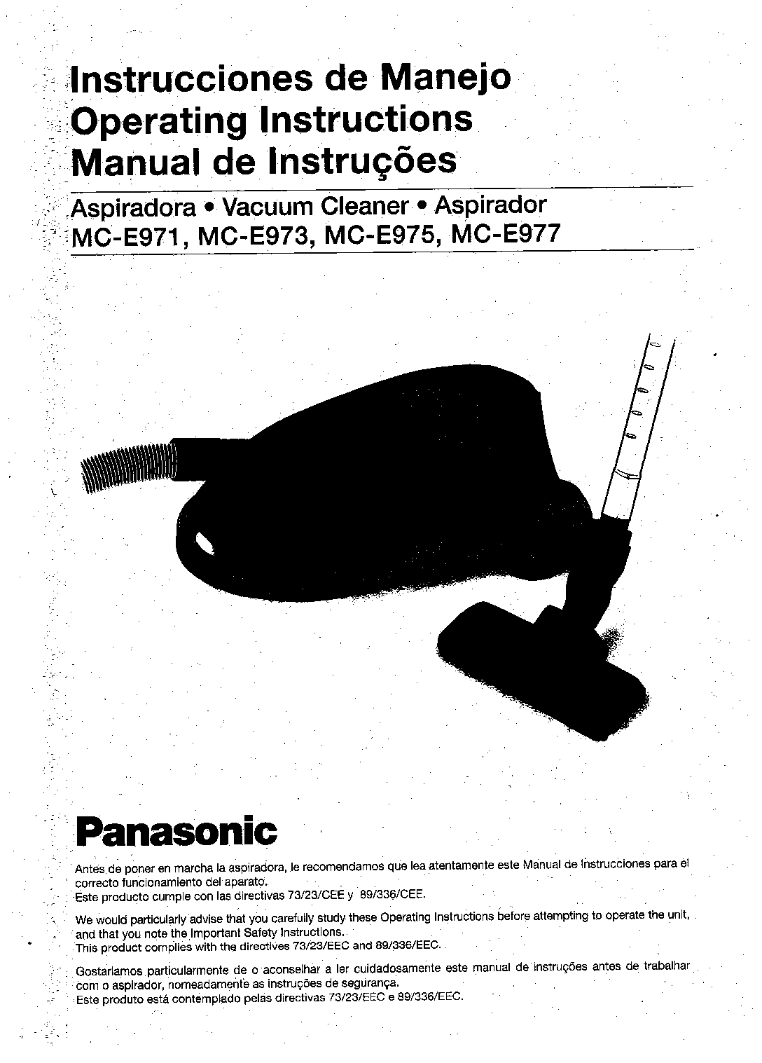 Panasonic MC-E971, MC-E973, MC-E975, MC-E977 User Manual