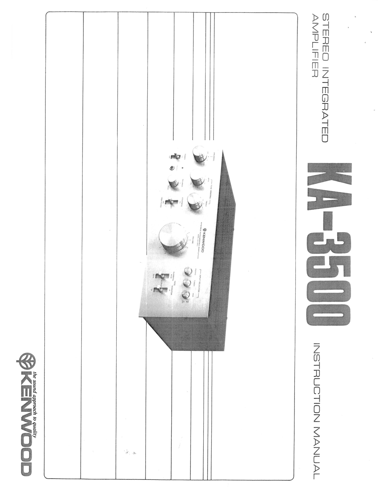 Kenwood KA-3500 Manual