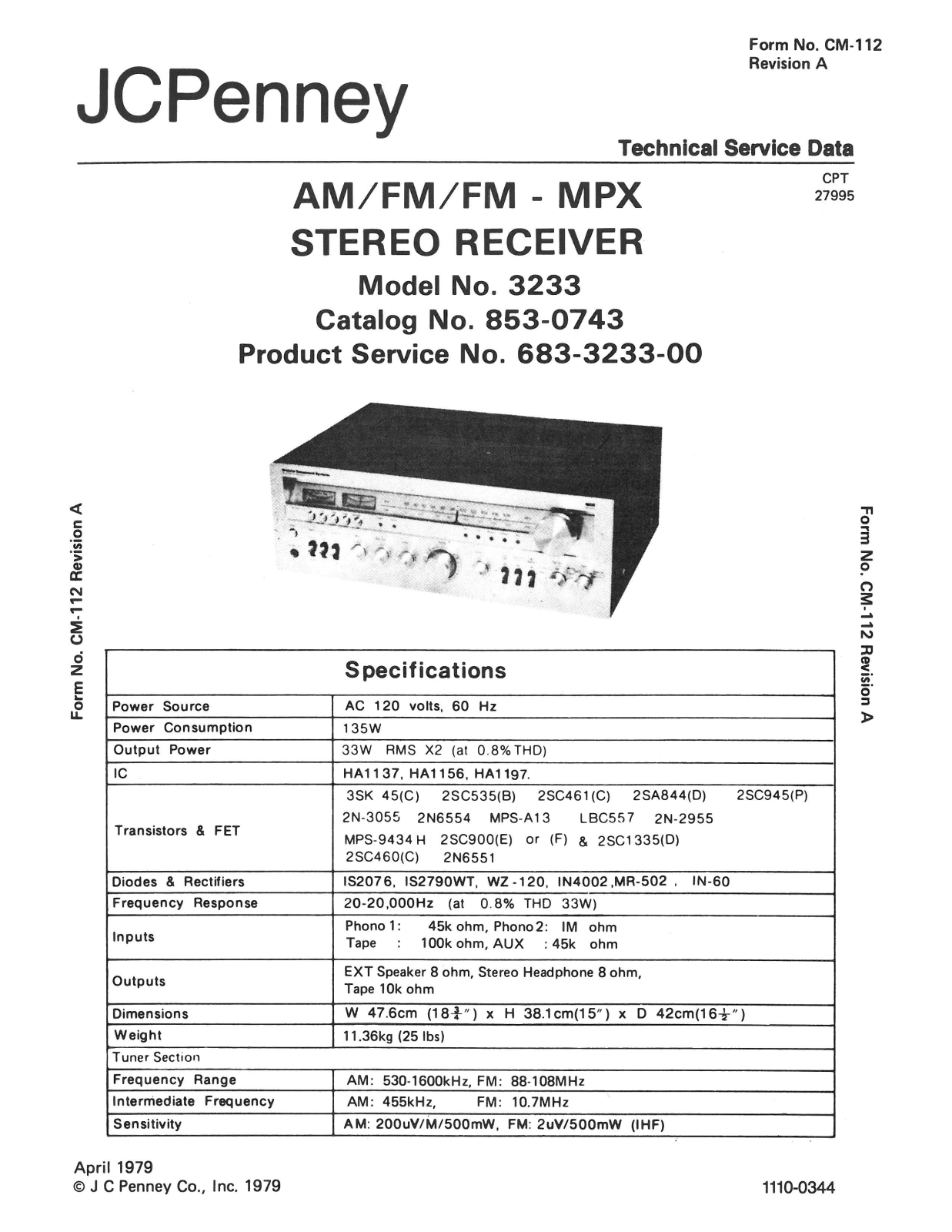 JCPenney 3233 Technical Manual - ManualMachine.com
