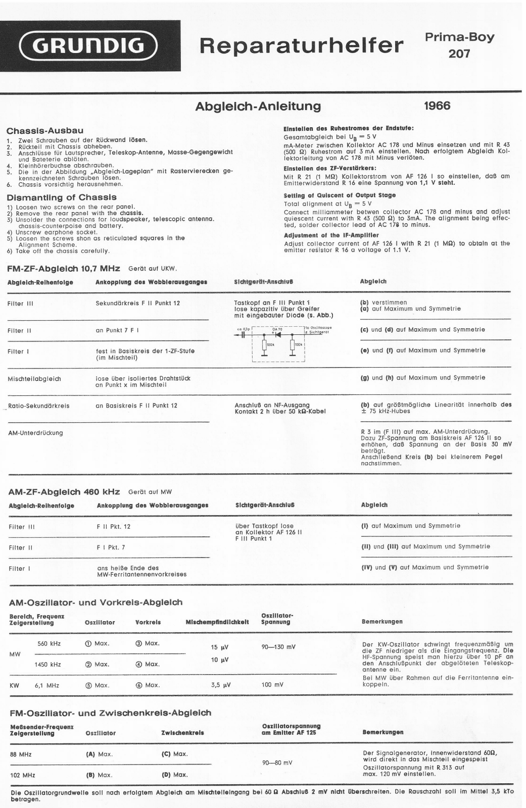 Grundig MV-4-Prima-Boy-207 Service Manual