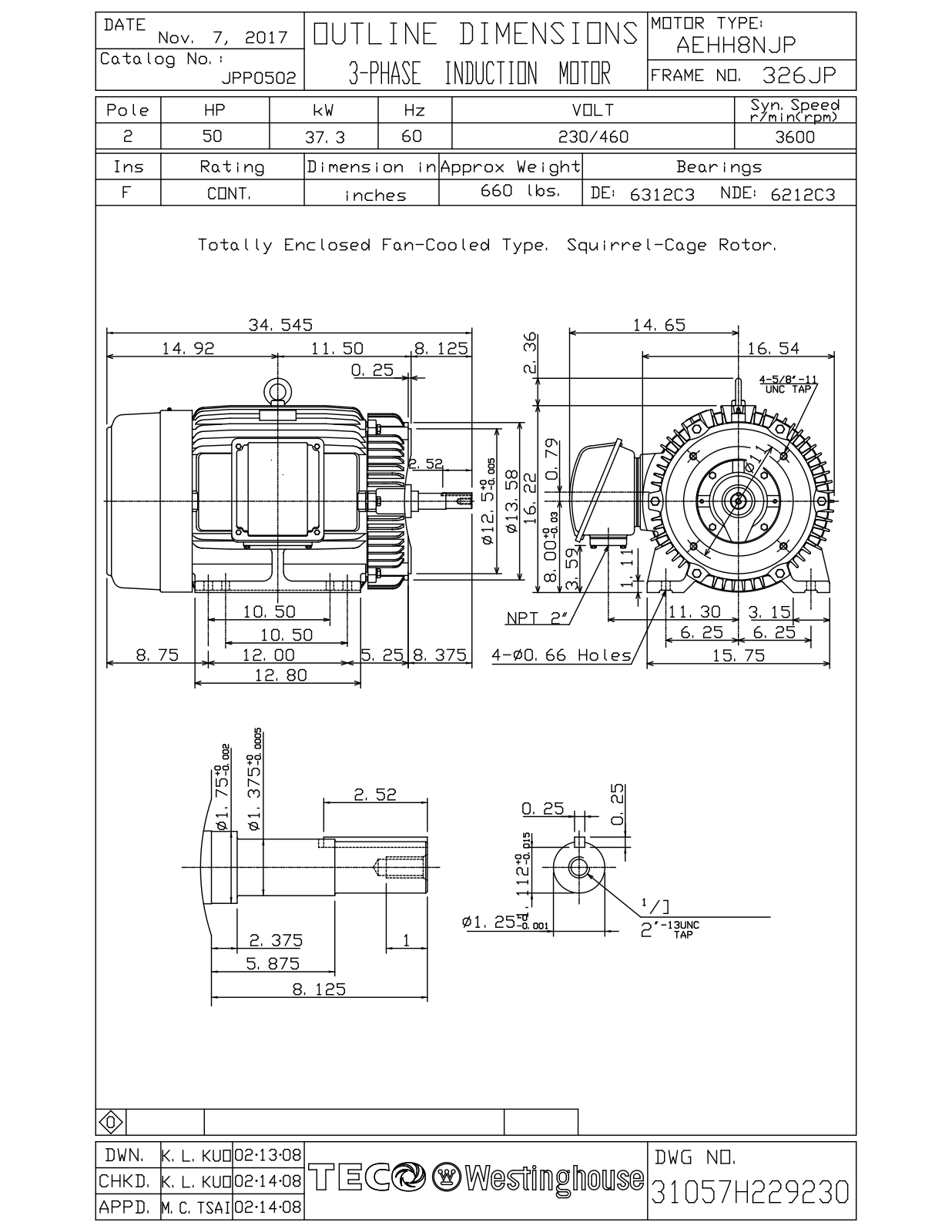 Teco JPP0502 Reference Drawing