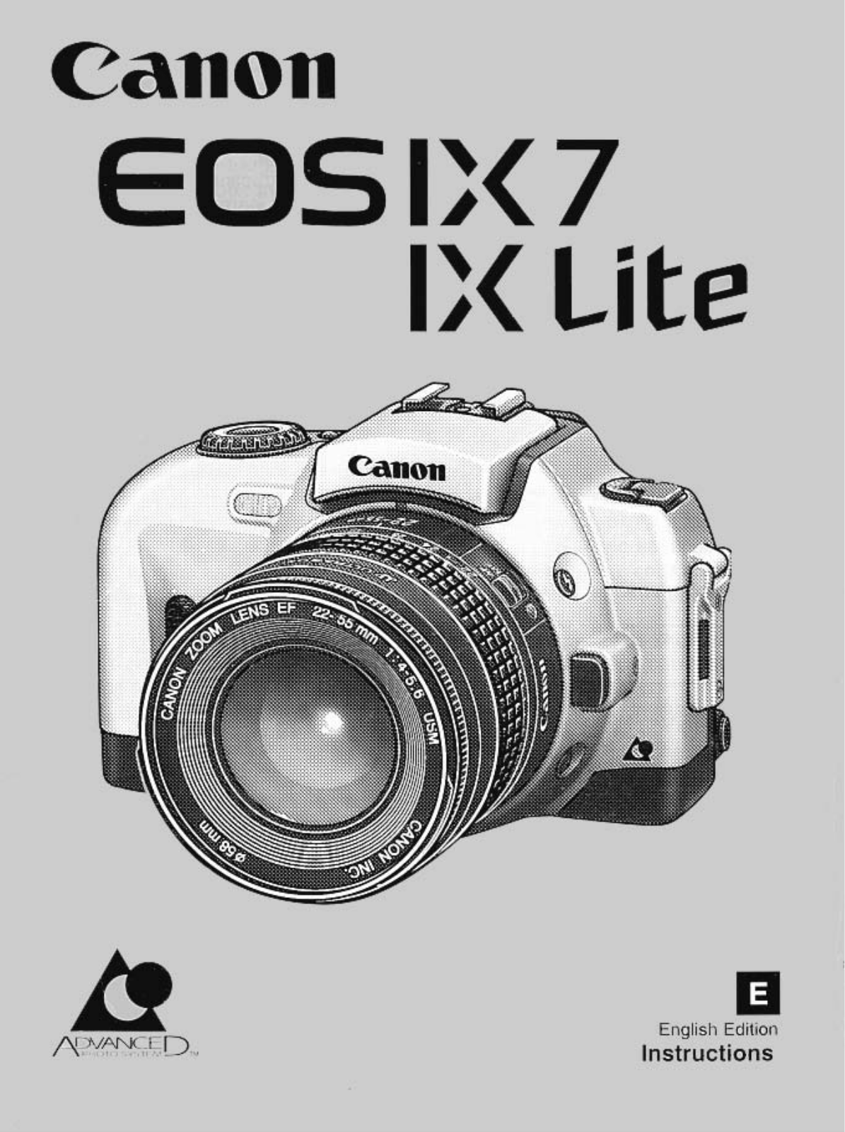 Canon EOS IX 7 Operating Instructions