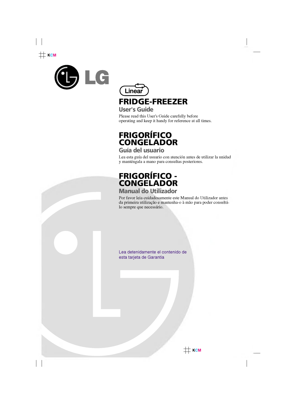 LG GR-459BTJV User Manual