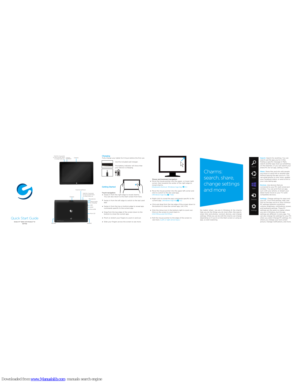 Ematic EWT132 Quick Start Manual