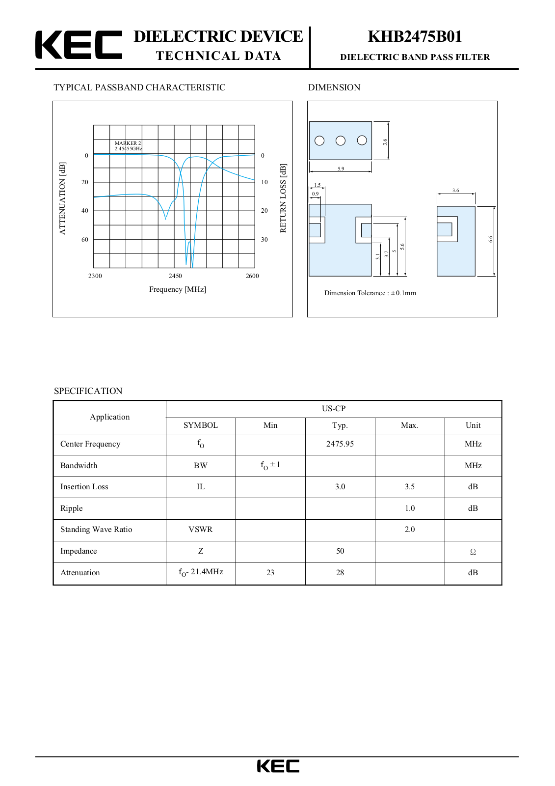 KEC KHB2475B01 Datasheet