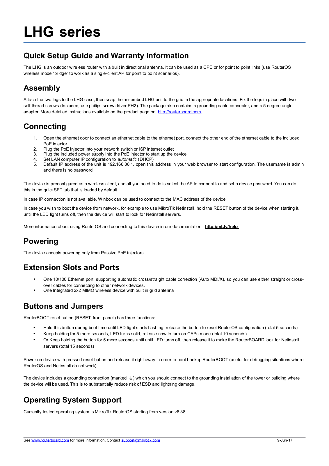 MikroTik RBLHG-5HPnD User Manual