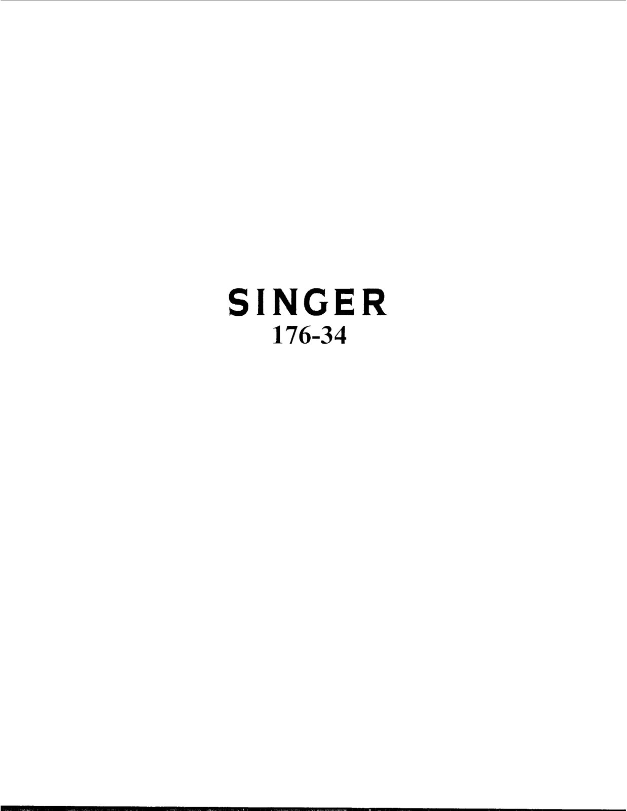 SINGER 176-34 Parts List