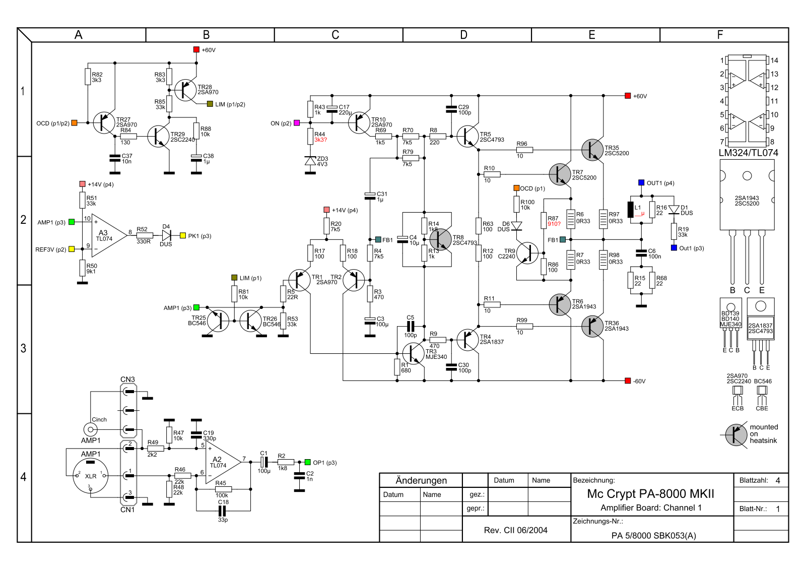 Mc CRYPT PA8000MKII SCHEMATIC