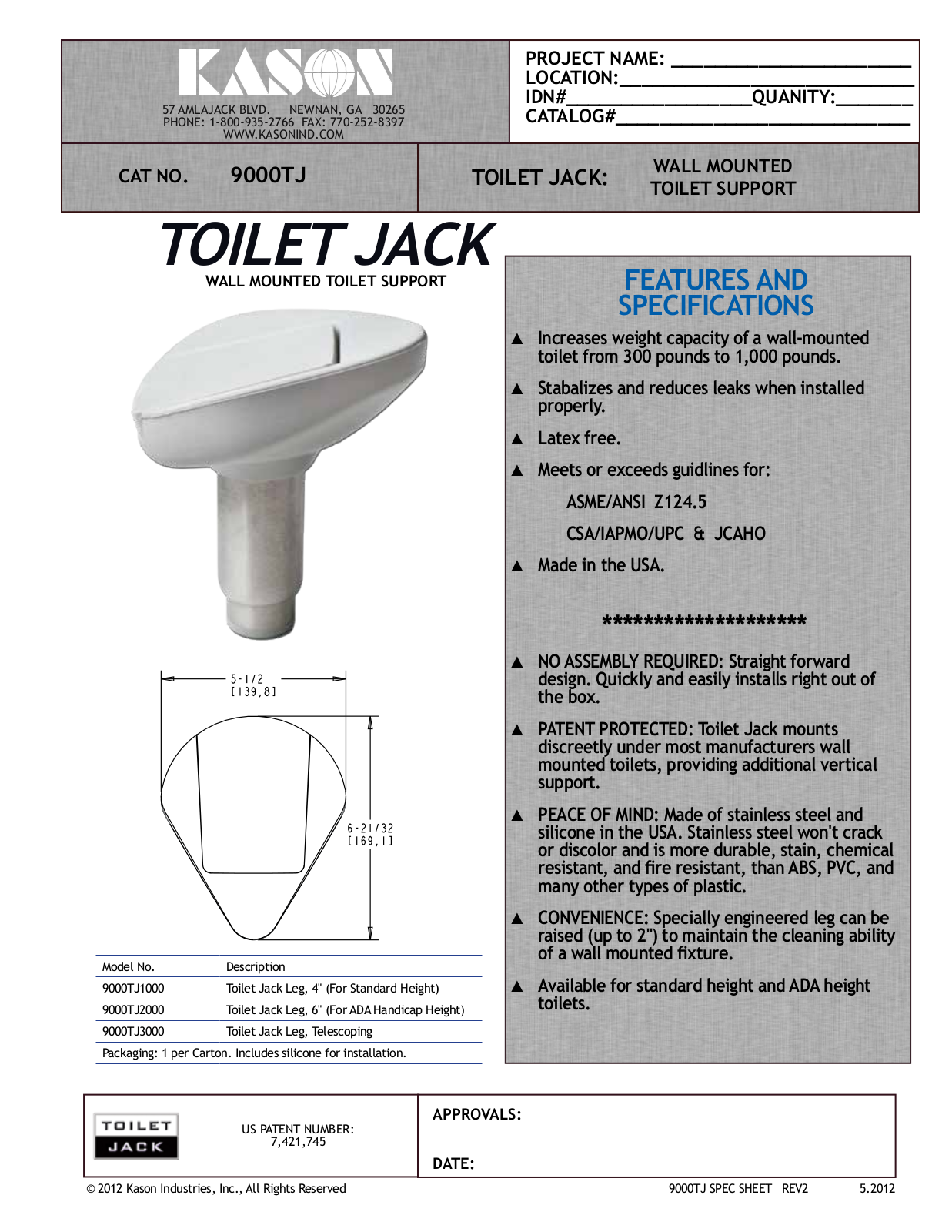 Kason 9000TJ2000 User Manual