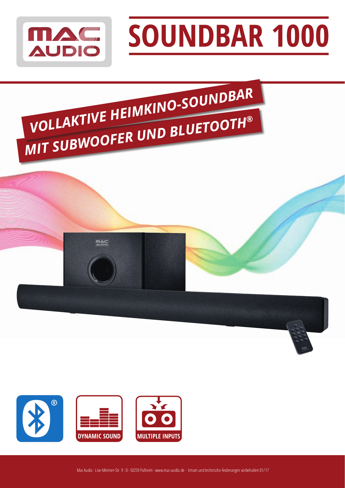 Mac Audio Soundbar 1000 Service Manual