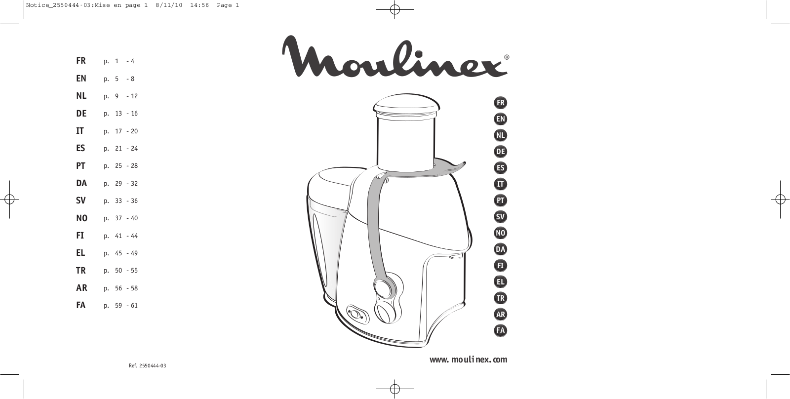 MOULINEX JU400130 User Manual