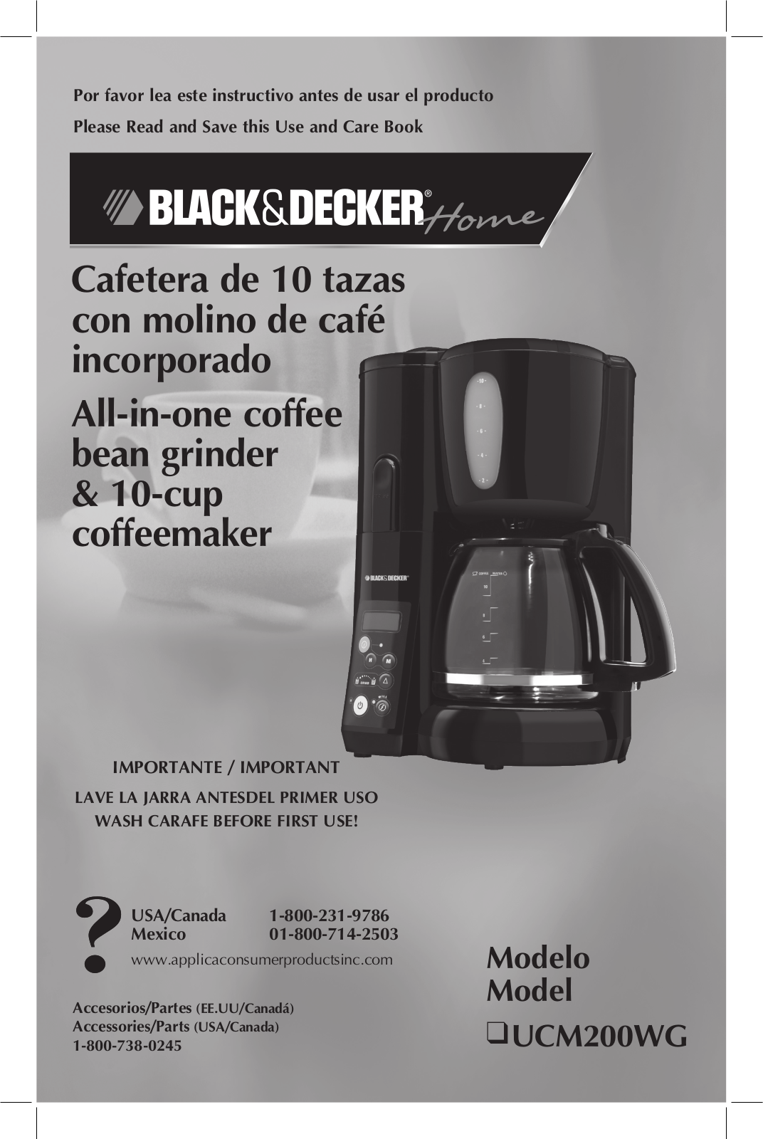 Black & Decker UCM200WG User Manual