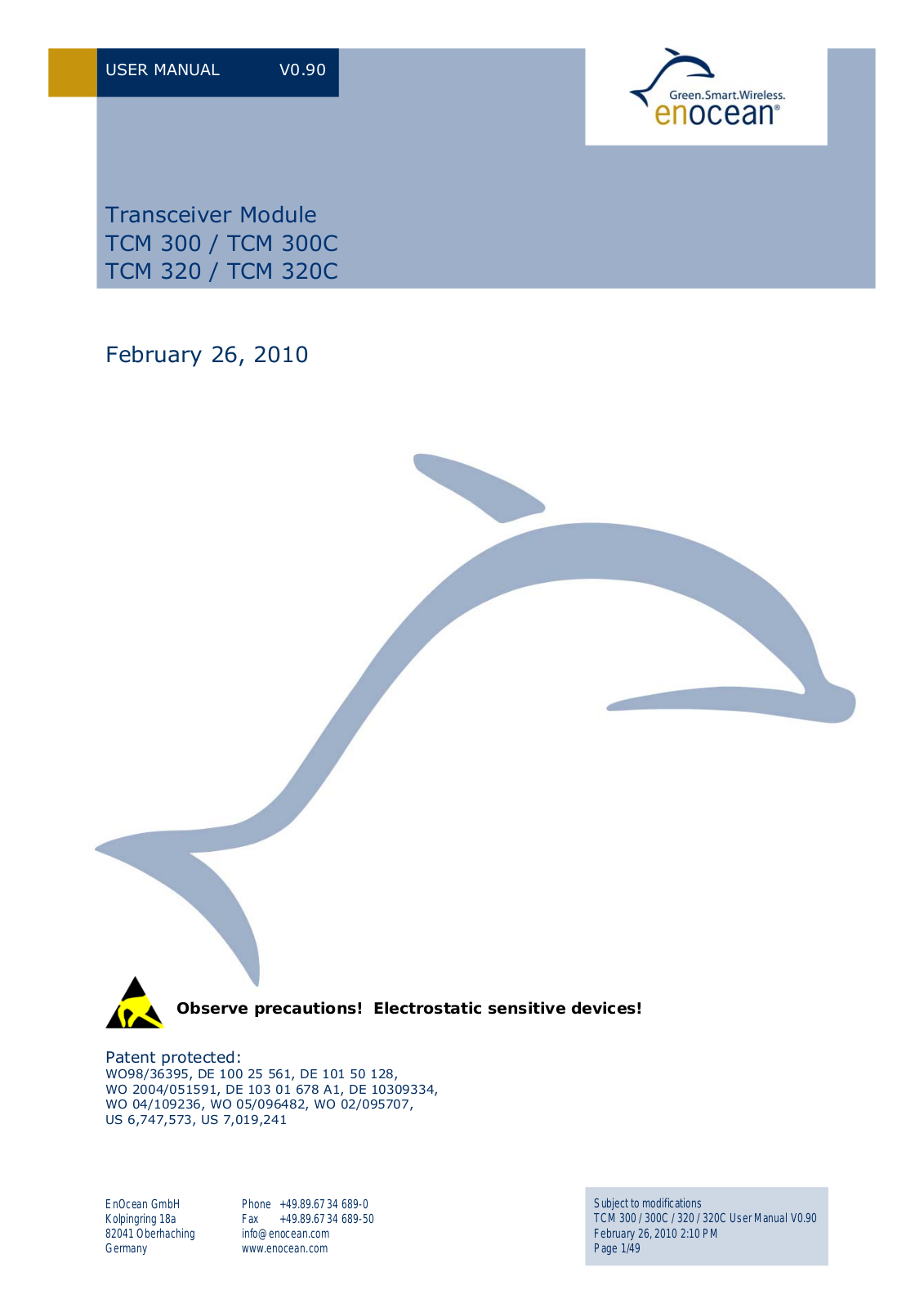 EnOcean TCM320C User Manual