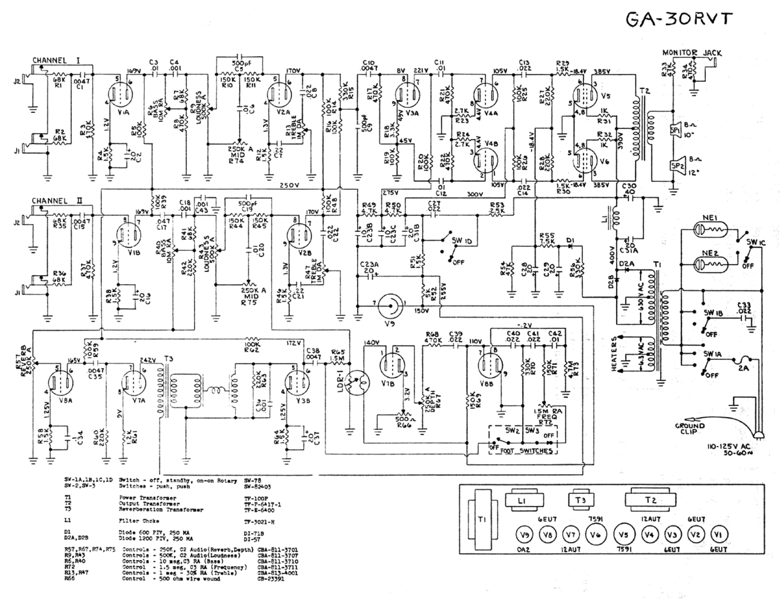 Gibson ga30rvt schematic