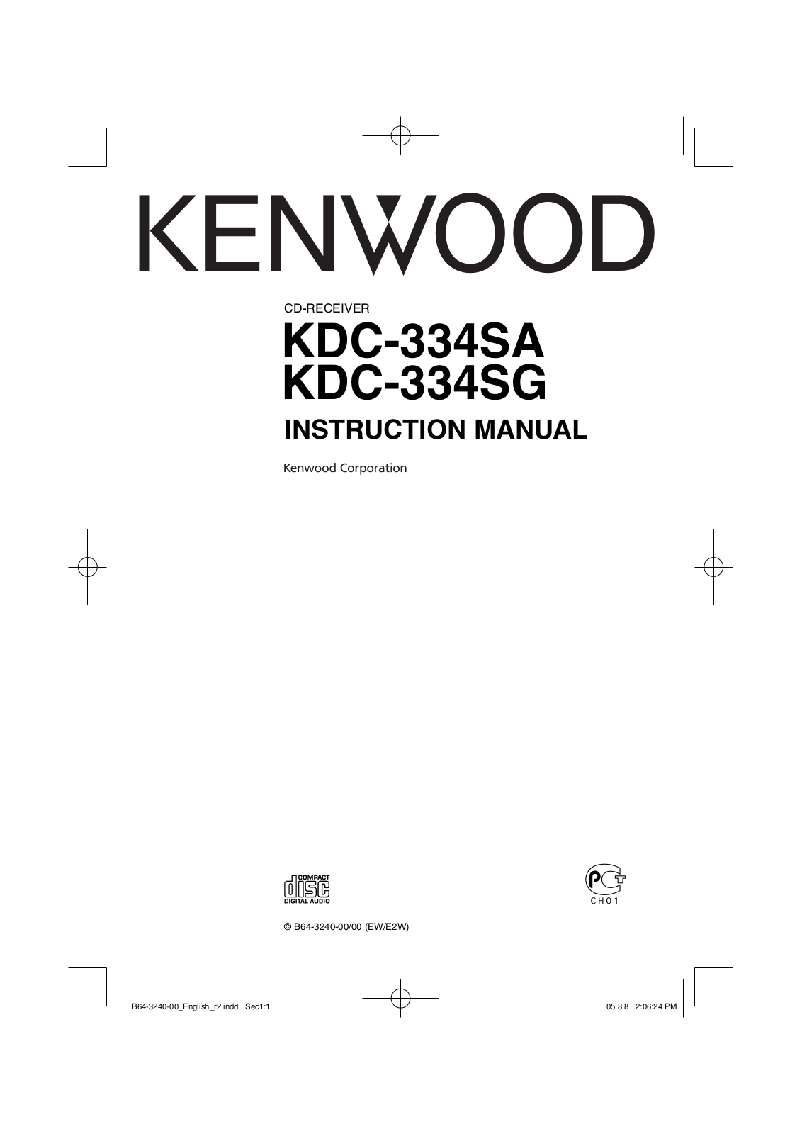 Kenwood KDC-334SG, KDC-334SA User Manual