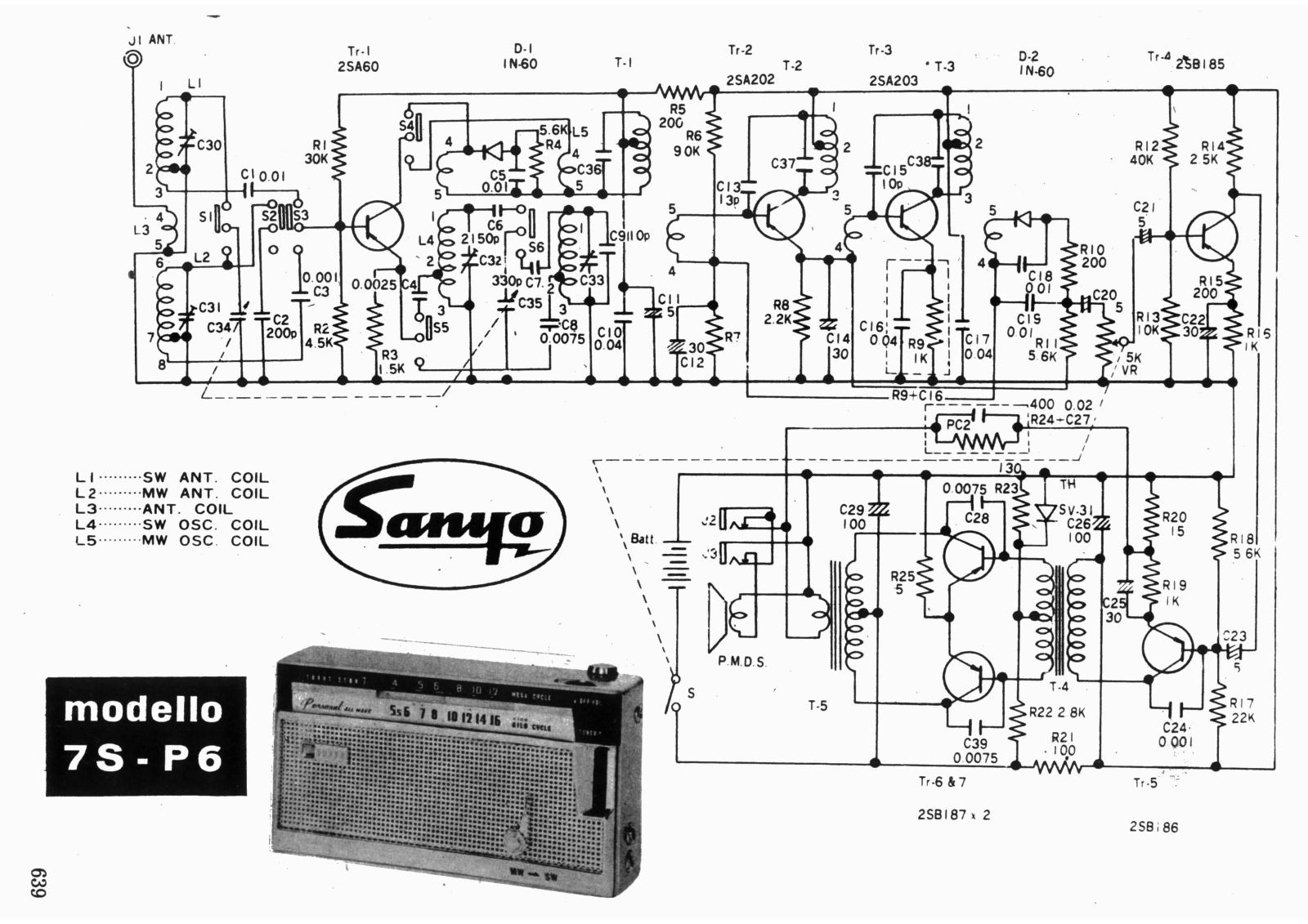 Sanyo 7s p6 schematic