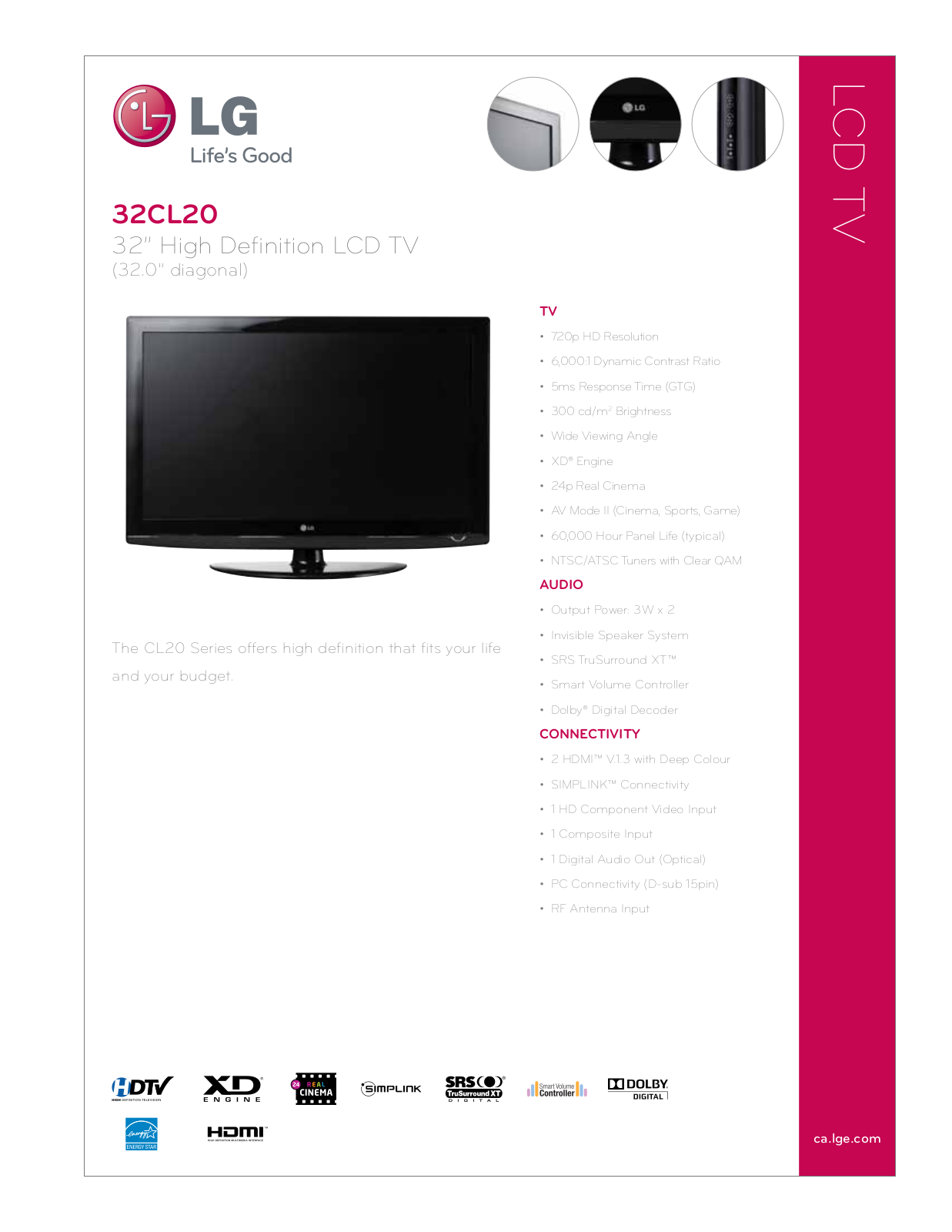 LG 32CL20 User Manual