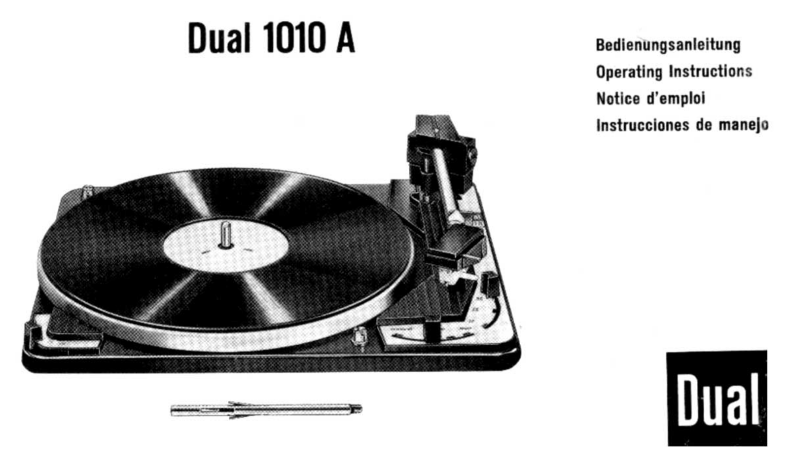 Dual 1010-A Owners manual