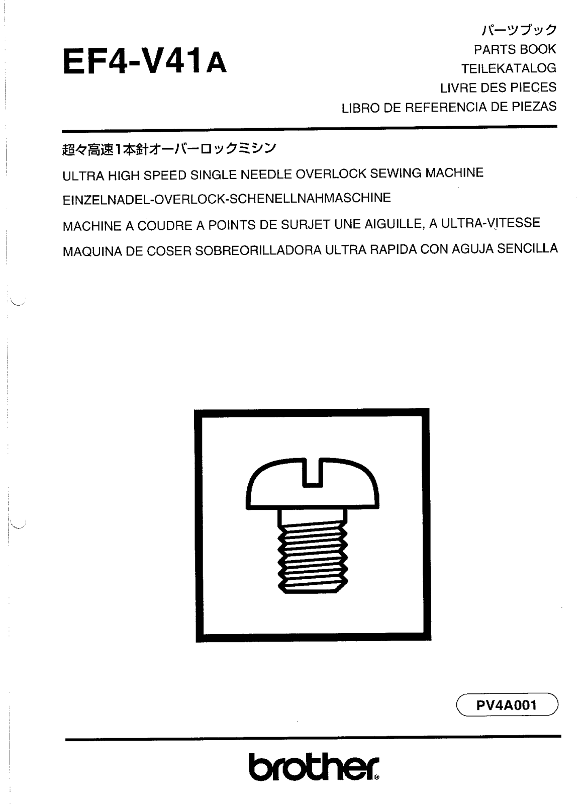 BROTHER EF4-V41A Parts List