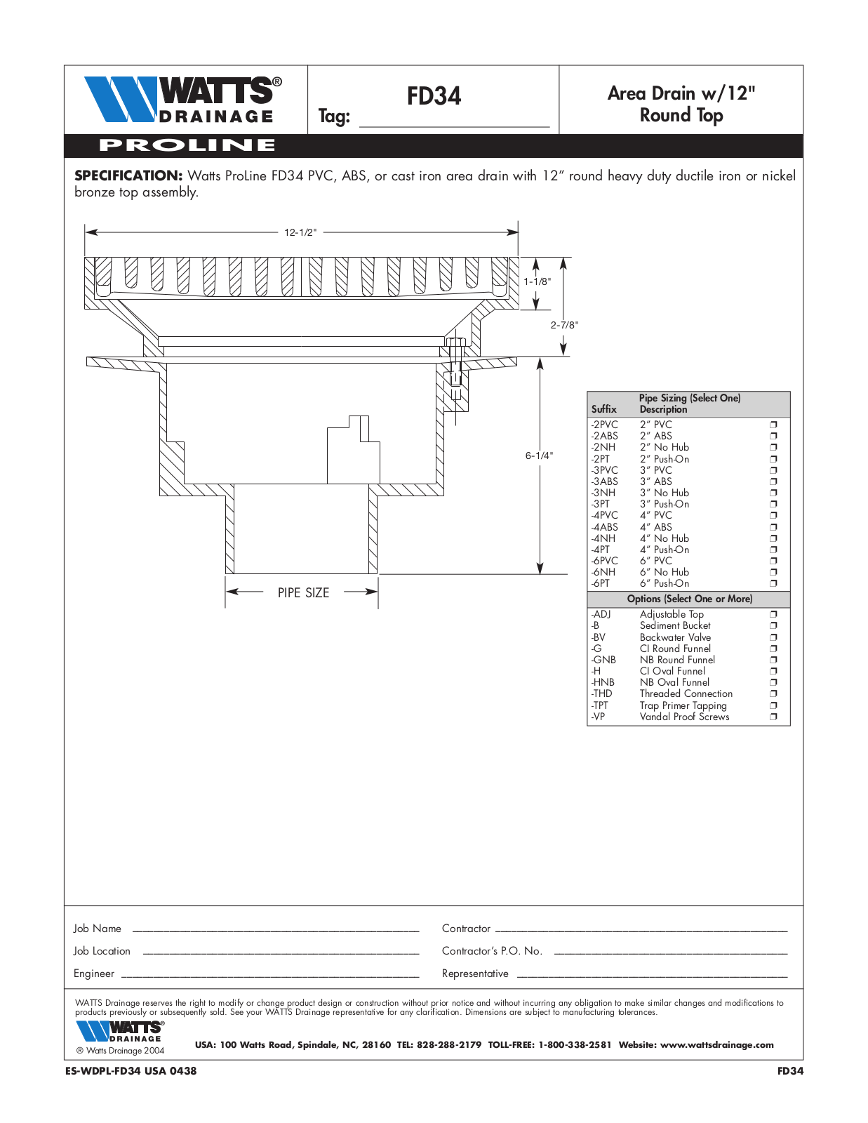 Watts FD34 User Manual