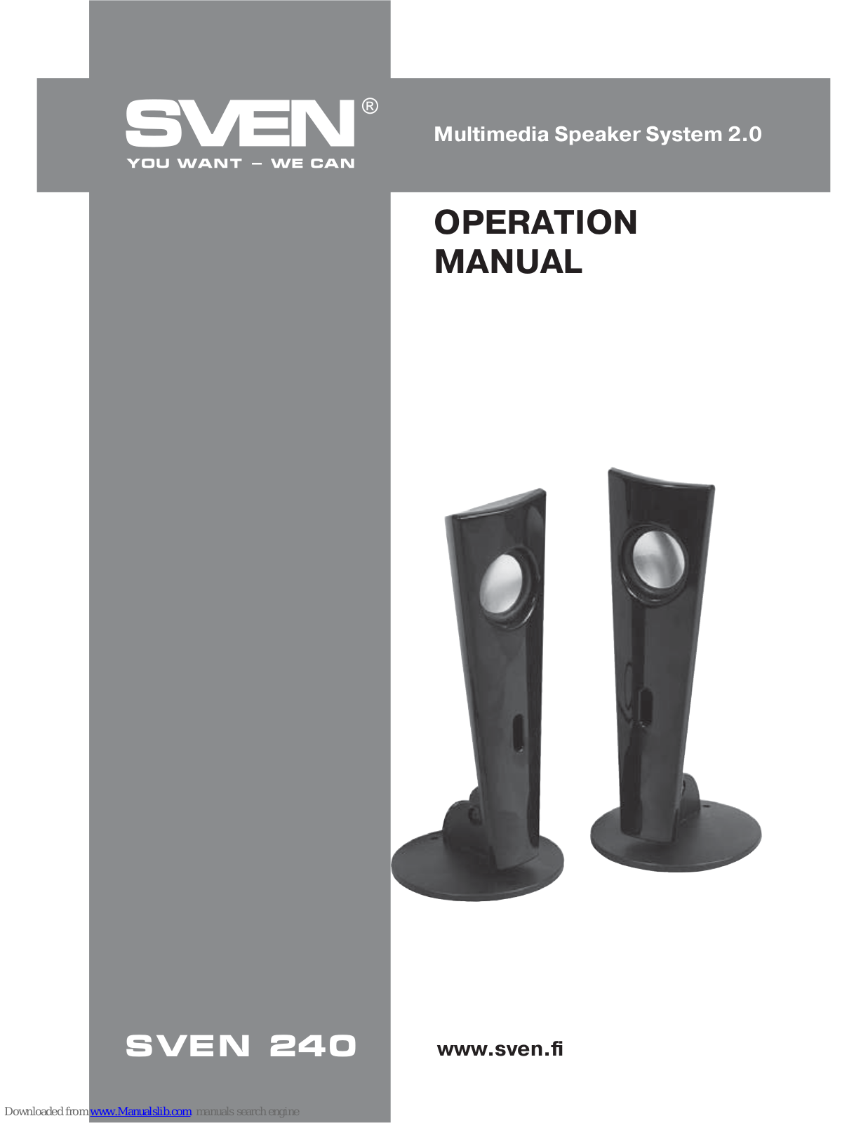 Sven 240 Operation Manual