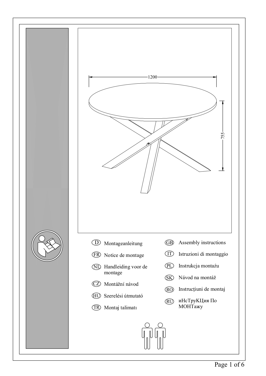 Home affaire Bristol Assembly instructions